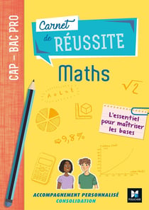 Carnet de réussite : mathématiques - CAP-Bac pro - manuel de l'élève (édition 2019)