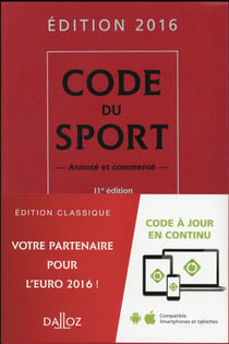 CODE DU SPORT 2016 COMMENTE