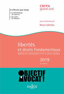 LIBERTES ET DROITS FONDAMENTAUX 2019 - MAITRISE DES CONNAISSANCES ET DE LA CULTURE JURIDIQUE