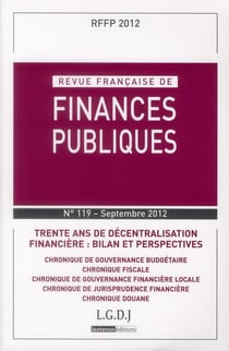 Revue francaise de finances publiques n.119