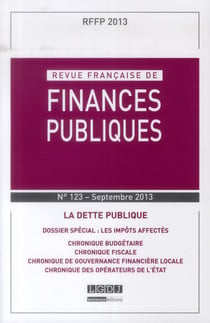 Revue française de finances publiques n.123 : septembre 2013