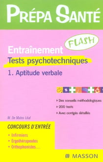 Entrainement flash tests psychotechniques t.1 - aptitude verbale