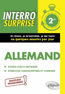 Interro surprise : allemand - 2de