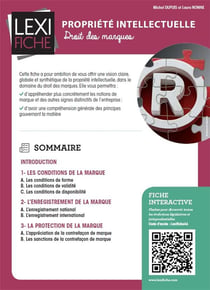 Propriété intellectuelle - droit des marques