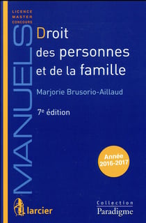 DROIT DES PERSONNES ET DE LA FAMILLE