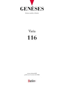 Revue Genèses n.116 : varia