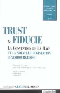 Trust et fiducie - sous la direction d'andre prum et claude witz