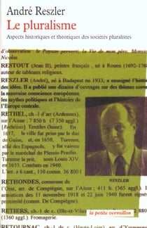 Le pluralisme - aspects historiques et theoriques des societes pluralistes