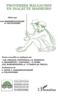 Proverbes malgaches en dialecte masikord
