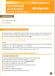 Grammaire allemande - synthaxe et déclinaisons