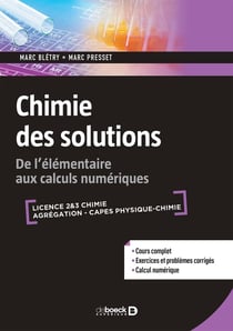 Chimie des solutions - de l'élémentaire aux calculs numériques