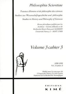 Revue Philosophia scientiae n.3/3 : la méthode platonicienne et ses modèles mathématiques