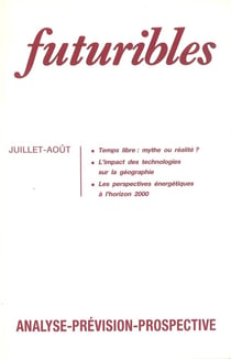 Futuribles 156, juillet-aout 1991. temps libre : mythe ou realite ? - l'impact des technologies sur