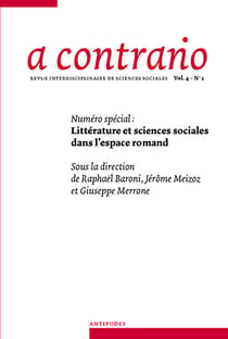 REVUE A CONTRARIO n.2/4 : littérature et sciences sociales dans l'espace romand