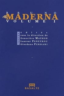 À Bruno Maderna t.1