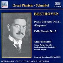Concerto Pour Piano N 5 Op.73 Empereur - Sonate Pour Violoncelle & Piano Op.5 N 2