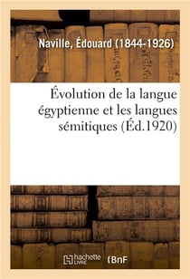 Evolution de la langue egyptienne et les langues semitiques