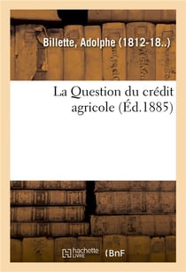 La question du credit agricole