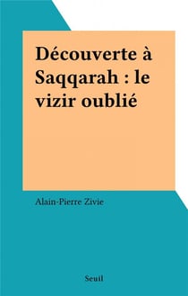 Decouverte a saqqarah. le vizir oublie