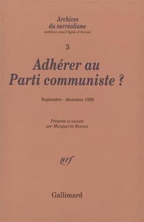 Adherer au parti communiste ? - septembre - decembre 1926