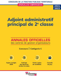 Adjoint administratif principal de 2e classe - concours de catégorie C, concours externe, inter (édition 2021)