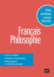Prépas scientifiques concours 2020-2021-  francais/philosophie,  la force de vivre