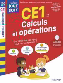 Cahier du jour / cahier du soir : Calculs et opérations : CE1 - Conçu et recommandé par les enseignants