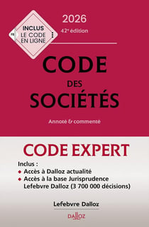 Code des sociétés - Annoté et commenté (édition 2026) (42e édition)