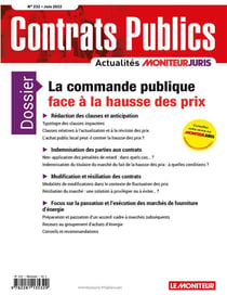 Actualité Commande Contrats Publics n.232 : la commande publique face à la hausse des prix