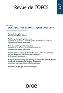 Revue de l'OFCE n.147 : perspectives économiques 2016-2017