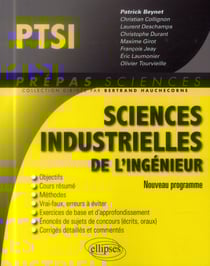 Sciences industrielles de l'ingenieur ptsi programme 2013