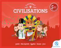 Coffret civilisations : Gaulois - Chine impériale - Egyptiens - Romains - Grecs