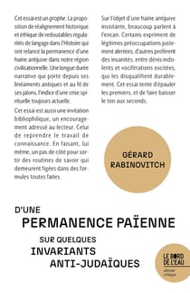 D'une permanence païenne, sur quelques invariants anti judaïques