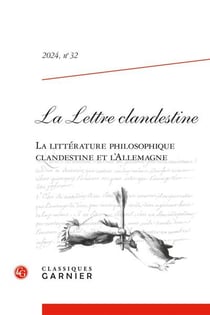 La lettre clandestine Tome 32 : La littérature philosophique clandestine et l'Allemagne