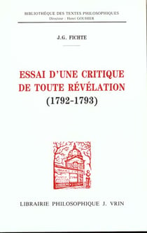 Essai d'une critique de toute révélation (1792-1793)
