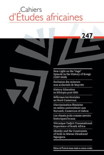 Cahiers d'études africaines n.247 : varia