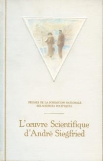 L'oeuvre scientifique d'andré siegfried