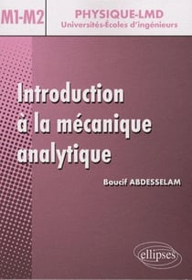 Introduction à la mécanique analytique niveau master 1 et 2
