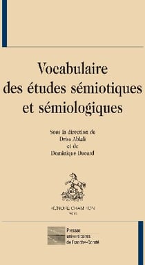 Vocabulaire des études sémiotiques et sémiologiques
