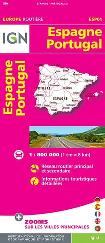 Aed Esp01 Espagne/Portugal  1/800.000