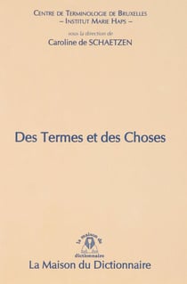 Des termes et des choses