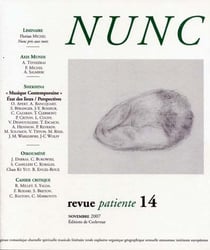 Revue nunc n.14 : musique contemporaine