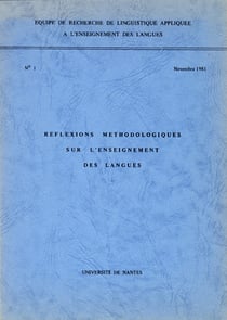 Réflexions méthodologiques sur l'enseignement des langues