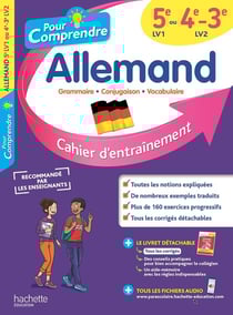 Pour comprendre : allemand - 5e LV1 ou 4e-3e LV2 - cahier d'entraînement