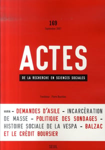Actes de la recherche en sciences sociales n.169 : varia