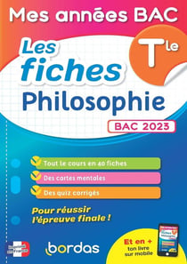 Mes années bac : Les fiches philosophie - terminale (édition 2023)