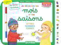 Les livres-ardoises : Je découvre les mois et les saisons : Lettres, nombres, formes
