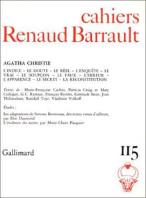 Cahiers renaud barrault - agatha christie