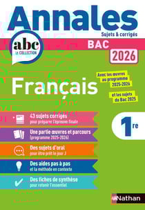 Annales ABC du bac - sujets & corrigés : Français - 1re (édition 2026)