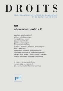Revue Droits n.59 : sécularisations Tome 2